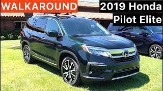 2019 Honda Pilot Elite Walkaround No Talking [upl. by Eilah]