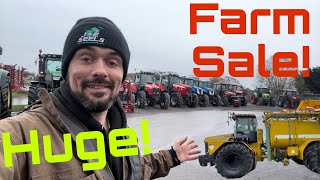 Huge Farming Machinery Sale York UK Vintage Tractors Lots of Kit [upl. by Warfield]