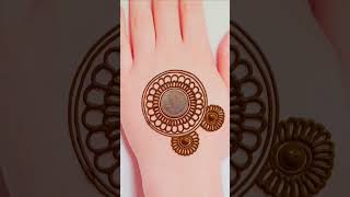 Simple gol tikki mehndi design trick  shorts youtubeshorts mehndi viral trending [upl. by Narf]