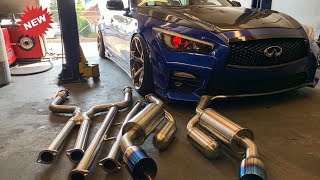 NEW ARK GRIP EXHAUST INSTALL ON MY Q50S [upl. by Ayanet]