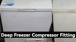 deep freezer compressor fitting change the compressor [upl. by Jaquith396]