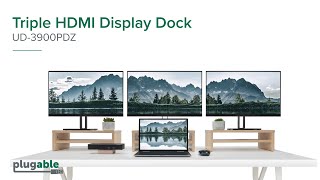 New Plugable Triple HDMI Display Dock  Turn your Home or Office into the Ultimate Workspace [upl. by Judas]