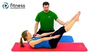 Pilates Abs and Obliques Workout  26 Minute Fitness Blender Online Pilates Class [upl. by Dominick]