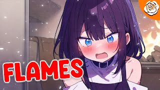 Nightcore  Flames Lyrics [upl. by Norre353]