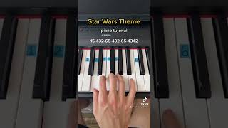 Star Wars Theme easy piano tutorial [upl. by Ycart221]