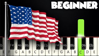 USA National Anthem  BEGINNER PIANO TUTORIAL  SHEET MUSIC by Betacustic [upl. by Anilrats]