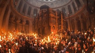 Holy Fire 2015  Sfânta Lumină de la Ierusalim 2015  ΤΟ ΑΓΙΟ ΦΩΣ ΣΤΟΝ ΠΑΝΑΓΙΟ ΤΑΦΟ 2015 [upl. by Marlowe]