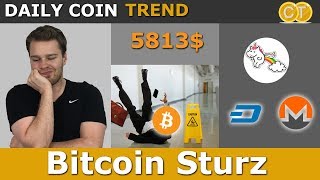 😳5813 Bitcoin Sturz 🚀Dash amp Monero  unglaublich 🌈Zcash amp NAV hinterher [upl. by Ardme]