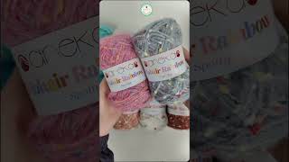 Review Mohair Rainbow 🌈 crochet anekabenang [upl. by Goldia]