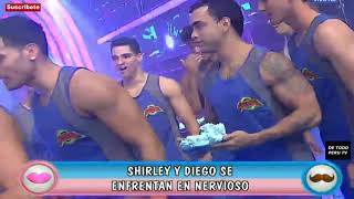 COMBATE Diego chavarri le tira tremendo tortazo a Shirley Arica [upl. by Atirahs]