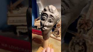 Sculpted a rough outline of a face give your opinions and suggestions ❤️ clay sculpture [upl. by Einnalem825]