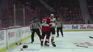 Ryan Reaves vs Mark Borowiecki Nov 8 2018 [upl. by Noma]