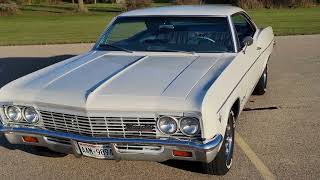 1966 Impala SS 496ci Big Block Stroker Qtp electric cutouts Flowmaster Super 50 series mufflers 2 [upl. by Eniamrehc]