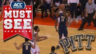 Pitts Josh Newkirk GameTying Jumper at the Buzzer vs Clemson  ACC Must See Moment [upl. by Lesirg846]