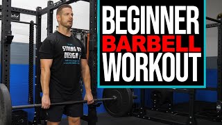 BARBELL WORKOUT 🏋️‍♂️ for Beginners  13 Essential Exercises for Total Body Training [upl. by Hazeefah88]