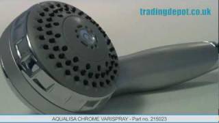 TRADING DEPOT Aqualisa Chrome Varispray Part no 215023 [upl. by Akemeuwkuhc]