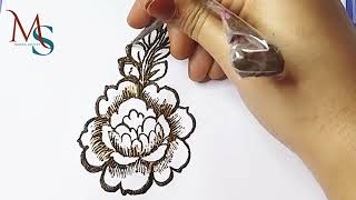 Very Easy Floral patch  Very Easy Simple Beautiful Mehndi Design  Mehandi ka design  Mehendi [upl. by Lorrayne]