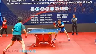 Tomokazu Harimoto Lin YunJu Mima Ito training  2020 ITTF Finals 4 [upl. by Hillard]