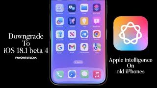 Downgrade iOS 181 beta 4 and Enable Apple Intelligence on Old iPhone While you CAN ‼️ [upl. by Nerfe731]