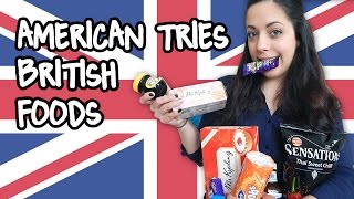 American Tries British Candy Crisps Snacks amp Other Food [upl. by Llenel]