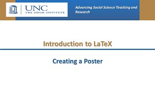 Introduction to LaTeX Creating a Poster [upl. by Ynetsed938]