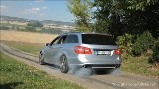 Mercedes E63 AMG TModell burnouts amp lovely sound 1080p [upl. by Nalda]