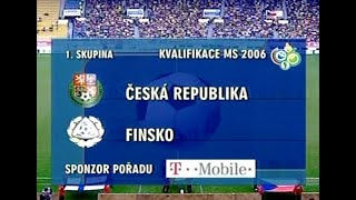 Fotbal Česká republika  Finsko  43  2632005 kvalifikace MS 2006  FULL MATCH [upl. by Apollo]