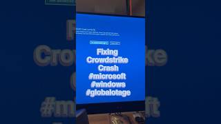 crowdstrike windows crash globaloutage fix Fix It 💻 breakingnews trending 🔥💻 [upl. by Brian]