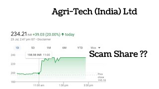 agri tech india Ltd share latest news agri tech share latest update agri tech latest news [upl. by Salakcin]