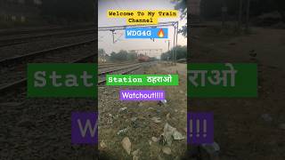 Freight Train WDG4G GET REST AT STATION railfan shorts princesshayat9 [upl. by Broddie]