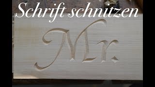 Schrift schnitzen [upl. by Asilegna287]