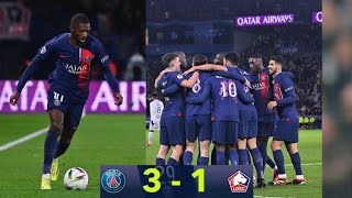 PSG vs Lille 31 highlights 2024  Ramos goal vs Lille  Kolo Muani goal vs Lille [upl. by Lili]