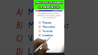 💥 Una DIFÍCIL pregunta de RAZONAMIENTO LÓGICO 😱 iqtest quiz shorts ▶1432 [upl. by Lisette]