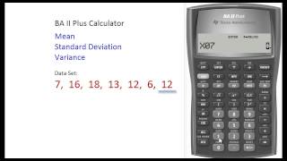 BAII Plus Calculator  Finding Mean amp Standard Deviation [upl. by Catt]