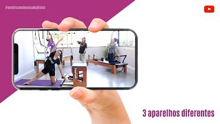 Aula de Pilates em 3 aparelhos diferentes [upl. by Bohon]