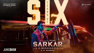 6 Years of Sarkar Video Jukebox  Thalapathy Vijay  A R Rahman  AR Murugadoss [upl. by Ylurt]