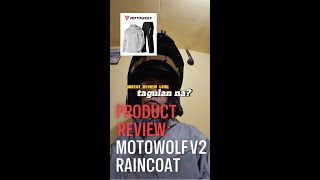 MOTOWOLF V2 RAINCOAT HONEST REVIEW LANG [upl. by Lole454]