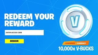 REDEEM THE 10000 VBUCKS CODE in Fortnite How To Get VBucks Code [upl. by Ardnal381]