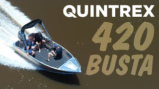 Qintrex 420 Busta  Yamaha F50hp 4Stroke tiller on water review [upl. by Amsirhc]