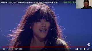 My 1st Time Hearing Loreen  Euphoria LiveEurovision 2012 Reaction loreen music [upl. by Ellebana]