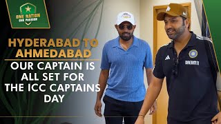 Hyderabad ✈️ Ahmedabad  Our captain is all set for the ICC Captains’ Day ©️  PCB  MA2A [upl. by Maisie681]