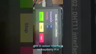 dht 11 sensor interface AcenAAr raspberrypi extended board using pyqt5 youtubeshorts shorts [upl. by Conan488]