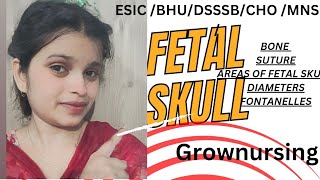 fetalskull bones sutures DIAMETERS WITH TRICK IN HINDI ESIC BHU DSSSB [upl. by Ylagam]