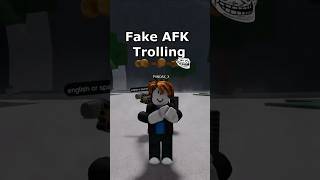 FAKE Afk Trolling as A NOOB  The Strongest Battlegrounds viral [upl. by Patnode148]