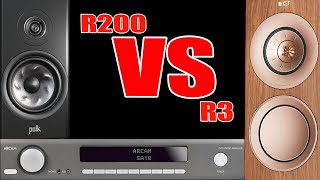 Sound Battle Polk Audio Reserve R200 vs KEF R3 Bookshelf Speakers with Arcam SA10 Integrated Ampli [upl. by Hacceber150]