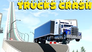 TRUCKS CRASH ON A GIANT SKI JUMPBEAMNG DRIVE [upl. by Elsie]