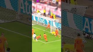 World Cup football ⚽ march impossible 💀👿 goal save football goalline haaland shorts [upl. by Happ]