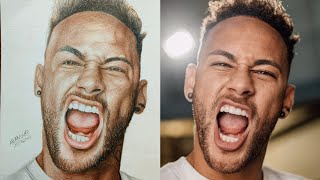 drawing Neymar Jr coloured pencil just art [upl. by Bundy]