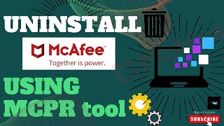 Uninstall Mcafee using MCPR tool  Uninstall Mcafee Using removal tool  Like Share [upl. by Lorena563]