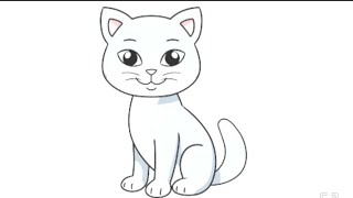 How to Draw A Cat Step By Step  Easy Cat Drawing  Cat Drawing For Kids [upl. by Laven]